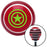 Green Outlined Star Red Stripe Shift Knob with M16 x 15 Insert
