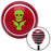 Green Skull  Guns Red Stripe Shift Knob with M16 x 15 Insert