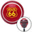Yellow Route 66 Sign Red Stripe Shift Knob with M16 x 15 Insert