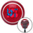 Hot Rod Text Red Stripe Shift Knob with M16 x 15 Insert