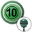 Black Ball 10 Green Stripe Shift Knob with M16 x 15 Insert