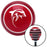 White Marine Dolphin 2 Red Stripe Shift Knob with M16 x 15 Insert