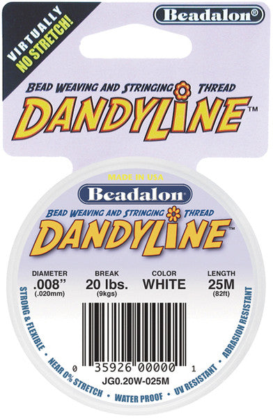 Dandyline Stringing Thread White - 0.011"