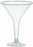 Clear Plastic Martini Glasses, 20-Pack