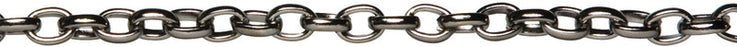 Cross Culture Gunmetal 28-Inch Chain,Oval