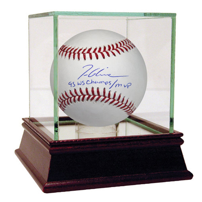 Tom Glavine Signed MLB Baseball W 95 WS MVP Champs Insc.