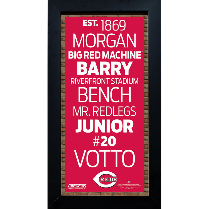 Cincinnati Reds Subway Sign 6x12 Framed