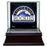 Colorado Rockies Glass Single Baseball Case with Team Logo Background