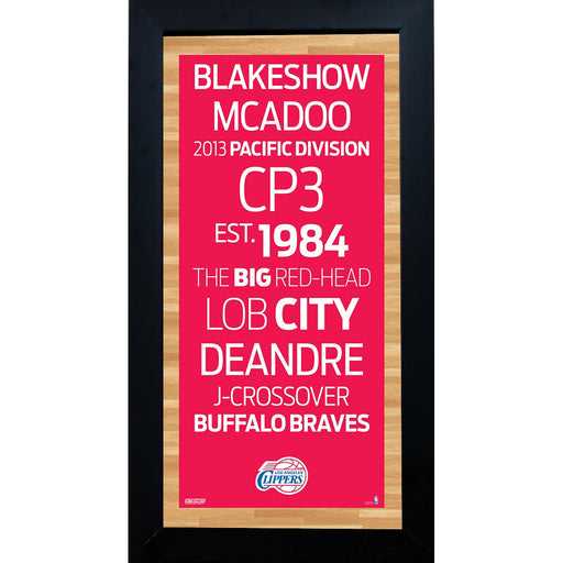 Los Angeles Clippers Subway Sign 6x12 Framed Photo