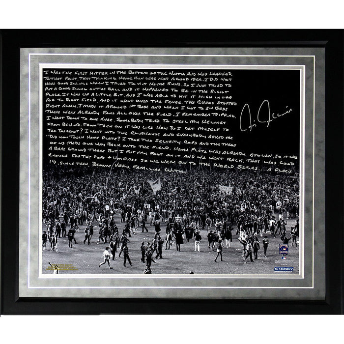 Chris Chambliss Facsimile 76 ALCS Walk-Off HR Framed Metallic 16x20 Story Photo