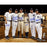 Final Game at Yanke Stadium Perfect Game Battery Mates Signed Metallic Sepia Background 16x20 Photo w PG Insc (MLB Auth) (6 Sign