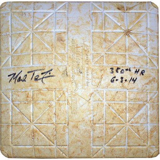 Mark Teixeira Signed Athletics at Yankees 6-03-2014 Game Used Third Base (Innings 6-9) (MLB Auth) (HZ114110) (TEIXEIRA 350th Hom