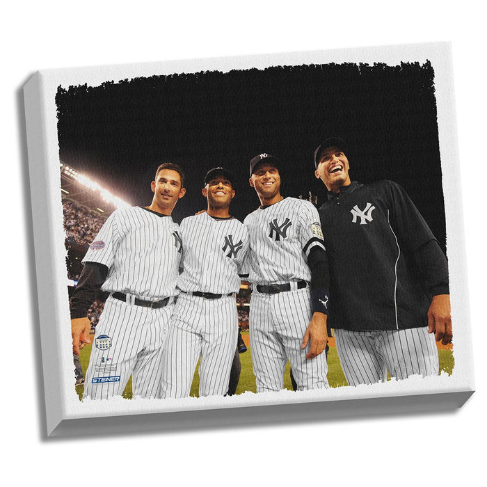New York Yankees Core Four Stretched 32X40 Canvas