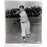 Yogi Berra Signed BW Batting Pose Left Vertical 8x10 Photo