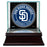San Diego Padres Glass Single Baseball Case with Team Logo Background