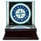 Seattle Mariners Glass Single Baseball Case with Team Logo Background