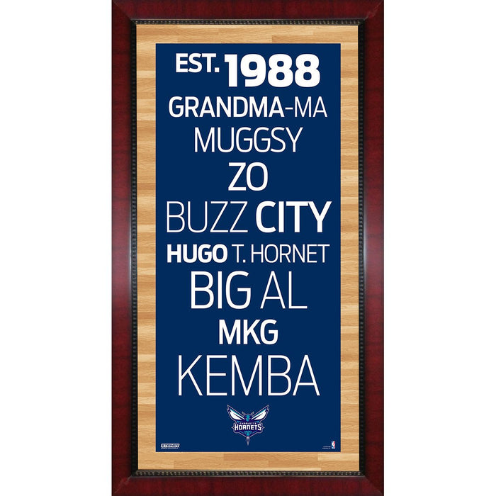 Charlotte Hornets Subway Sign Wall Art 16x32 Photo