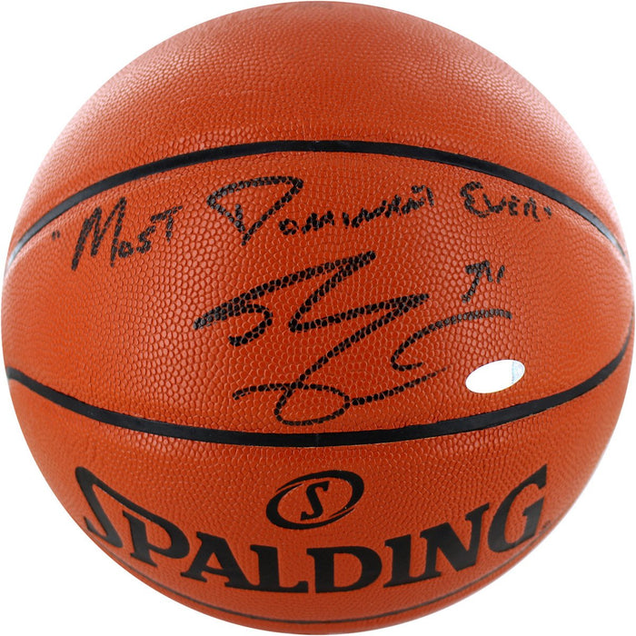 Shaquille ONeal Signed IO Basketball w Most Dominant Ever