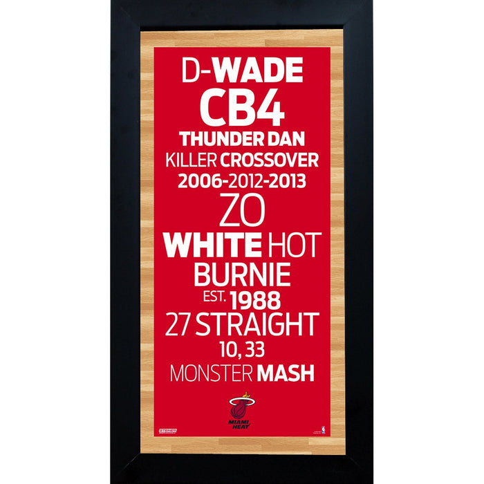 Miami Heat Subway Sign 6x12 Framed Photo