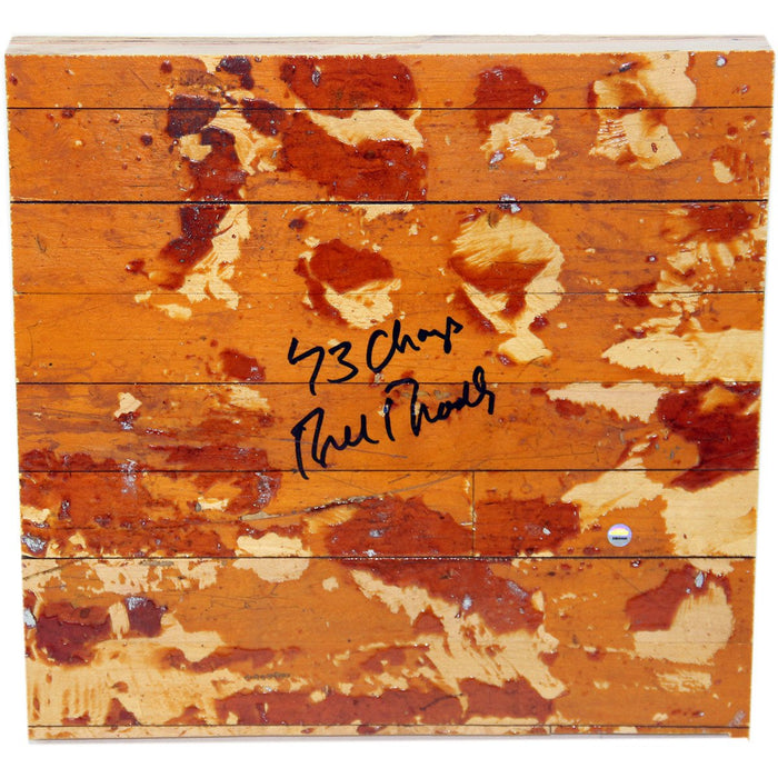 Bill Bradley Signed 12x12 Court Piece w 73 Champs Insc