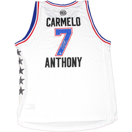Carmelo Anthony 2015 Signed All-Star Swingman White Jersey