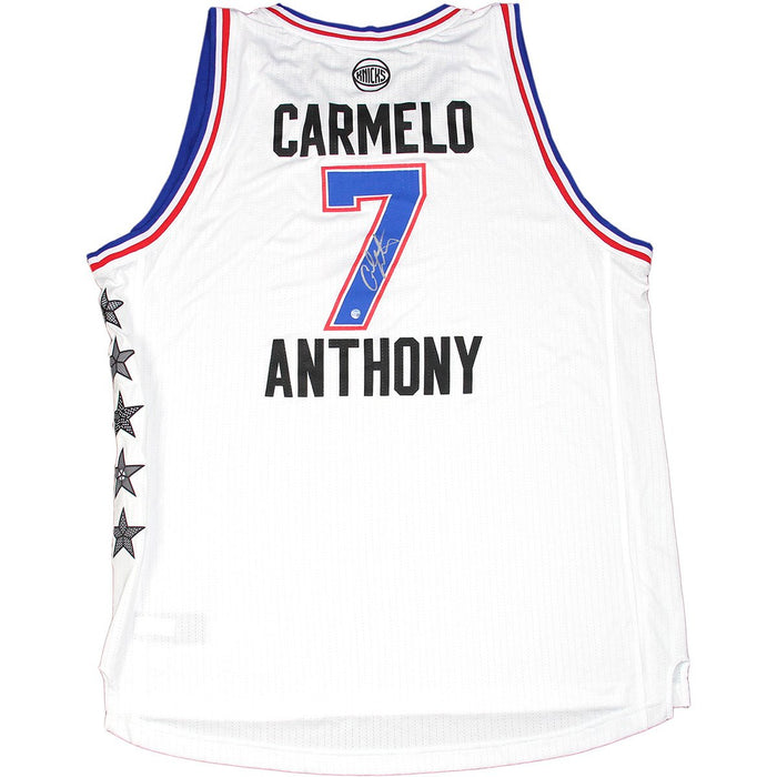 Carmelo Anthony 2015 Signed All-Star Swingman White Jersey
