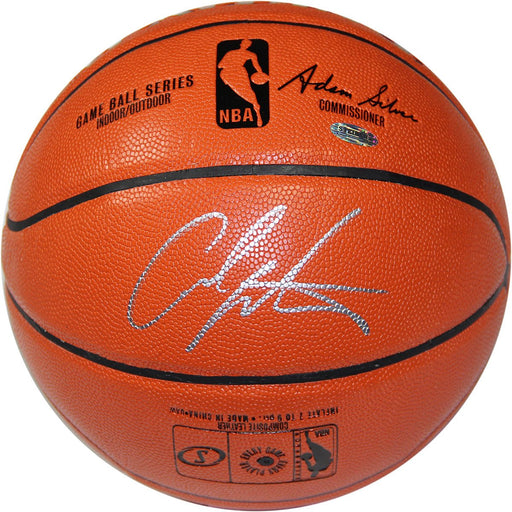 Carmelo Anthony Signed IO NBA Orange Basketball (Signed in Silver)