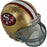Mario Manningham Signed San Francisco 49ers Authentic Mini Helmet (Grey Mask)