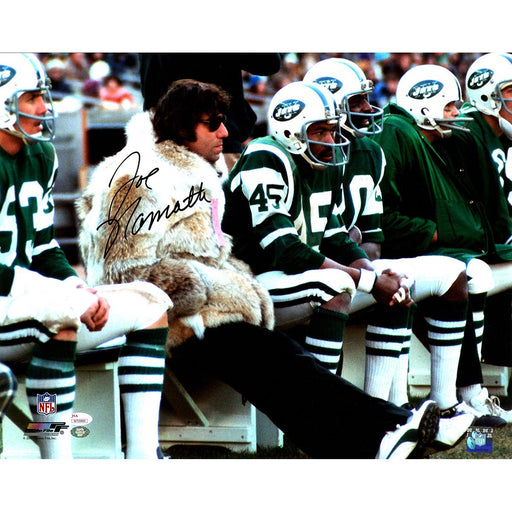 Joe Namath Jets Sideline with Fur Coat Horizontal 16x20 Photo (JSA)