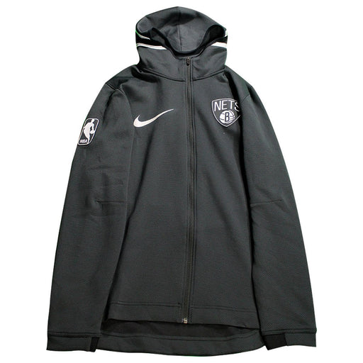 Yakuba Ouattara Brooklyn Nets Game Used #00 Long Sleeve Grey Hooded Jacket (L)