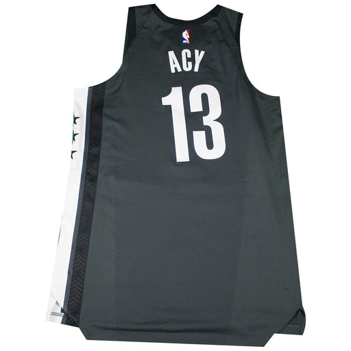 Quincy Acy Brooklyn Nets Game Used #13 Grey Statement 
Jersey (3/16/18 @ Philadelphia 76ers)(BKNE00994)(50)