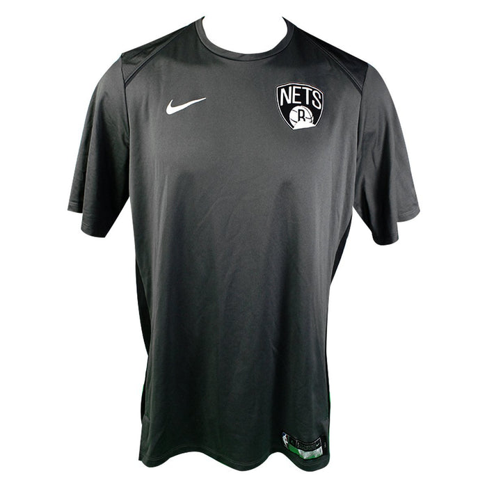 Jahlil Okafor  Brooklyn Nets Game Used #4 Alternate Short Sleeve Grey Shooting Shirts (LT)