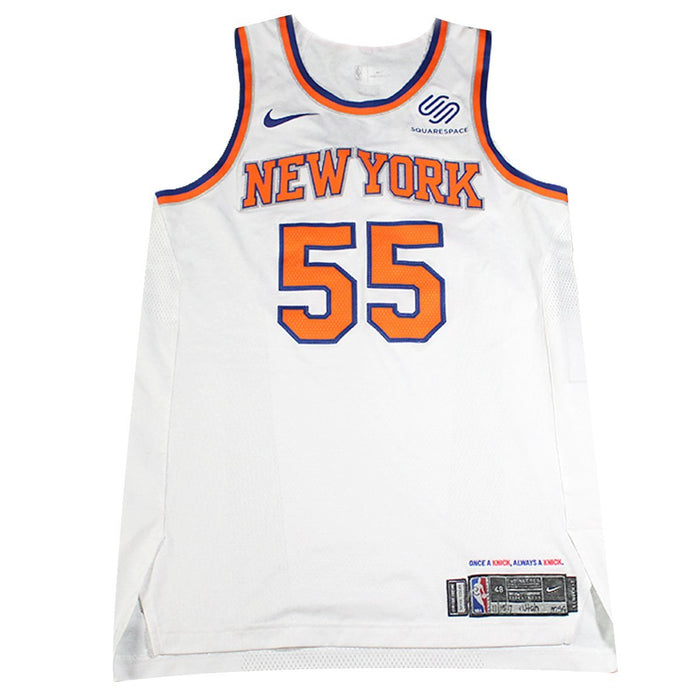 Jarrett Jack New York Knicks Game Used #55 White Jersey (11/15/2017 vs Utah )(Size 48)