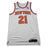 Damyean Dotson New York Knicks Game Used #21 White Jersey (12/27/17 @ Chicago Bulls)(NYKE00256)(48)