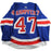 Steven Kampfer New York Rangers 2017-2018 Pre-Season Game Used #47 Blue Jersey (Size 56)