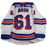 Rick Nash New York Rangers 2016-2017 Pre-Season Game Used #61 White Jersey