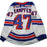 Steven Kampfer  New York Rangers 2017-2018 Game Used #47 Set 1 White Jersey w/ 100th Anniversary Patch (10/7/2017 - 11/22/2017)