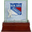 New York Rangers Glass Single Case with Team Logo Background and Authentic Game Used Net