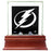 Tampa Bay Lightning Glass Single Puck Case with Team Logo Background