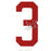 Henrik Lundqvist Signed Red 3 Jersey Number