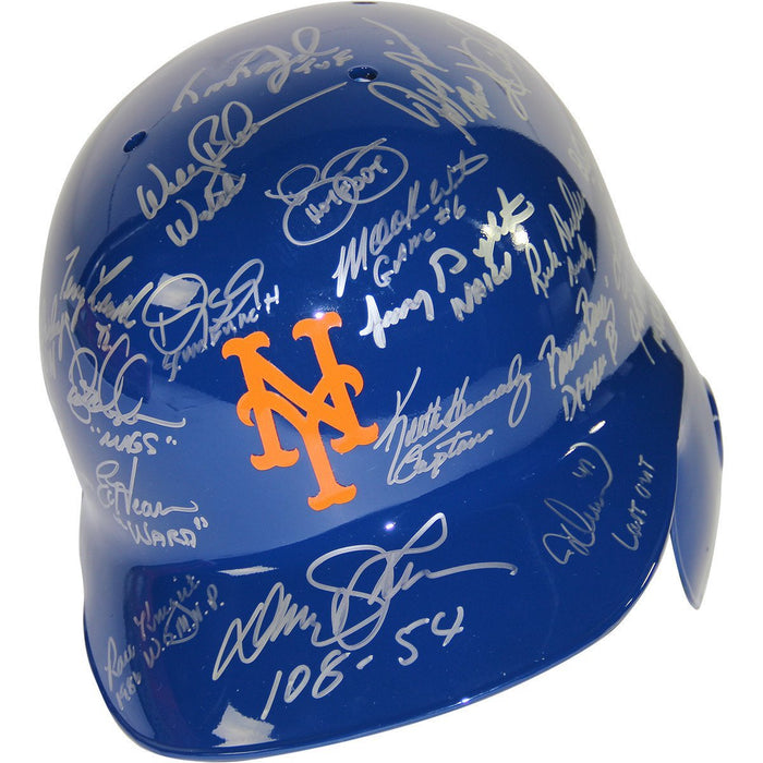 1986 New York Mets Team Signed New York Mets Batting Helmet w/ Inscriptions 28 Signatures
