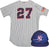 Ramon Flores Uniform - NY Yankees 2015 Game Used #27 Pinstripe Jersey and Hat w/ Stars and Stripes (7/4/2015)