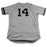 Starlin Castro New York Yankees 2017 Game-Used #14 Grey Jersey (9/24/2017)(JB849983)