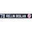 Kellin Deglan New York Yankees 2017 Spring Training Game Used #78 Locker Room Nameplate (2/24/2017)(JC193426)