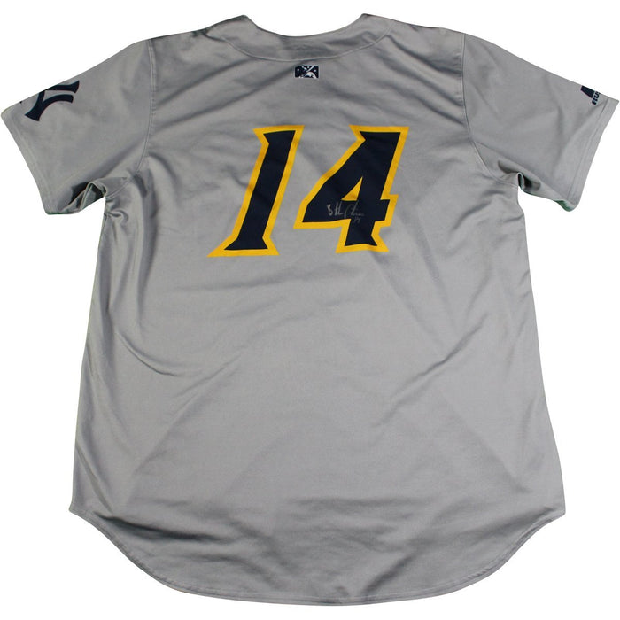 Starlin Castro #14 Signed Game Used Trenton Thunder Away Grey Jersey (Trenton Thunder LOA)