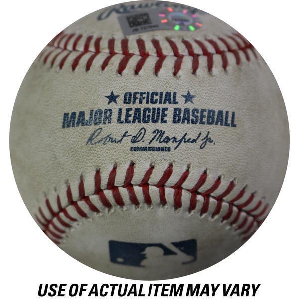 Brewers at Yankees Game Used Baseball 7/8/2017 (Top 1 - Jonathan Villar - 2 - Foul  Top 1 - Jonathan Villar - 1 - Called Strike)(JB834985)