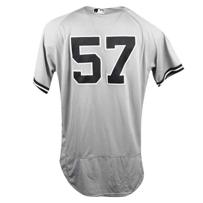 Chad Green New York Yankees 2018 Road Game Used #57 Jersey (9/30/2018) (JB745510)