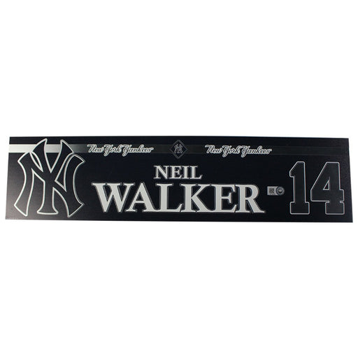 Neil Walker New York Yankees 2018 Game Used #14 Locker Room Nameplate (9/23/2018) (JB745468)