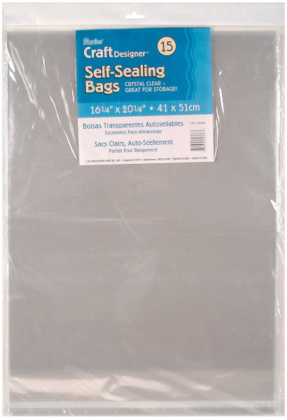 Self Sealing 16.25-Inch x 20.25-Inch Bag, 12-Pack
