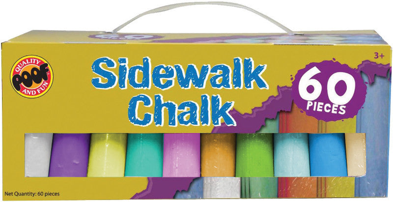 Jumbo Sidewalk Chalk, 60-Pack